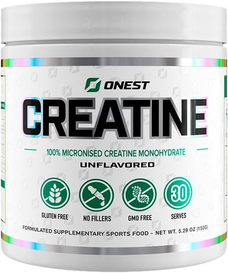 ONEST 150G (30 Servings) Micronized Creatine Monohydrate Powder &ndash; 5G per Serving Unflavoured Creatine Powder for Muscle Gain with Gluten-Free & Gmo-Free Formula for Post Workout for Men & Women image number 3