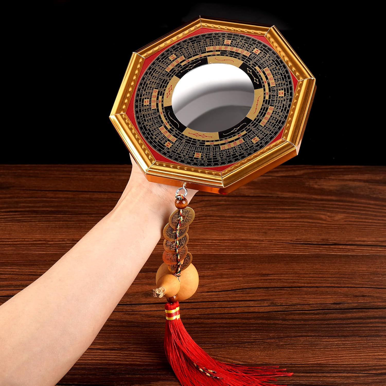 Chiorgone Feng Shui Bagua Mirror &ndash; Concave Yin Yang Wall Hanging for Home & Office, Feng Shui Prosperity & Protection Ornament, Good Luck & Wealth Wall Decor Gift image number 5
