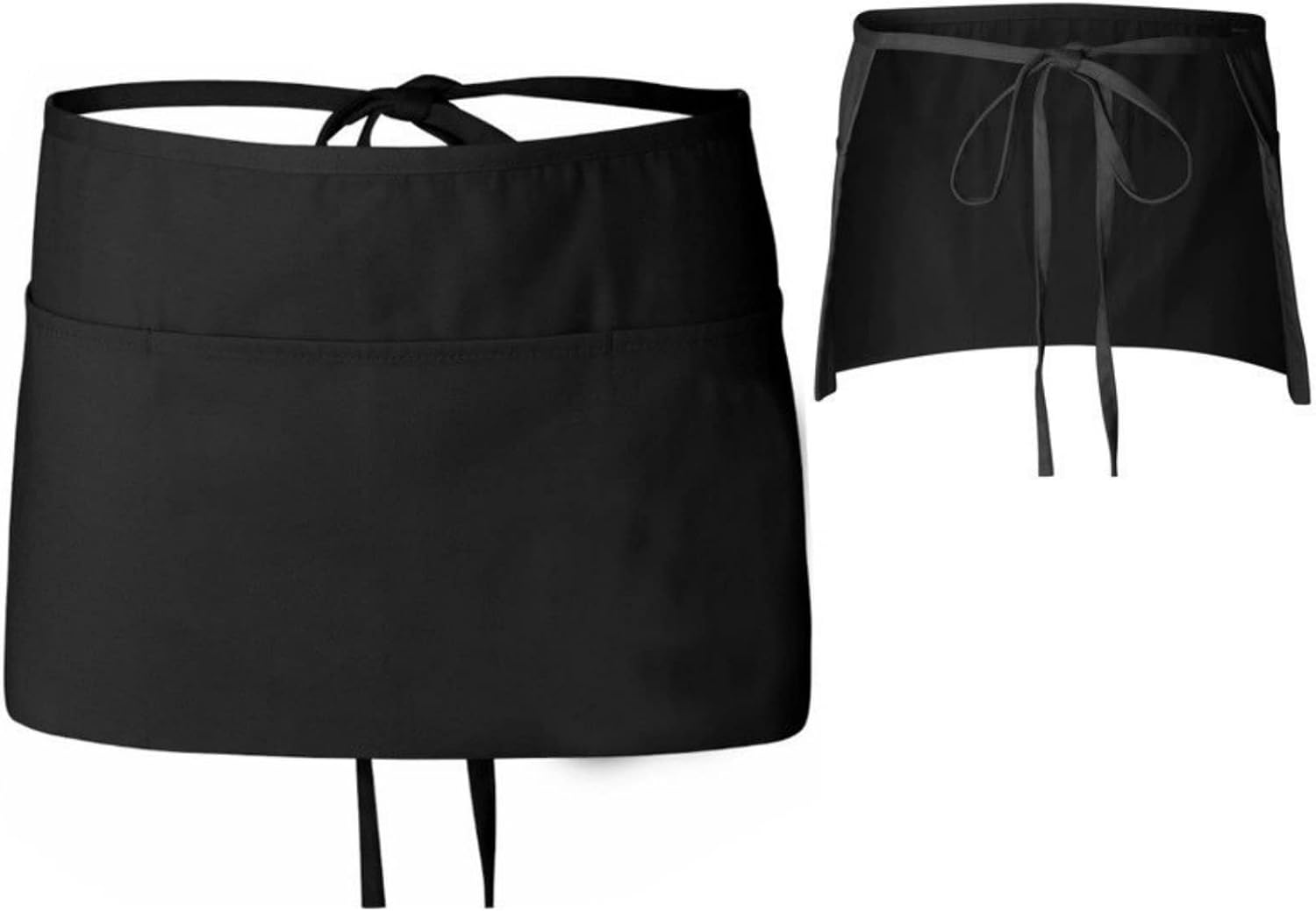 XUNQUCOM Chef Half Aprons Waitress Aprons Waiter Aprons with Pockets for Home Kitchen Restaurant Work image number 1