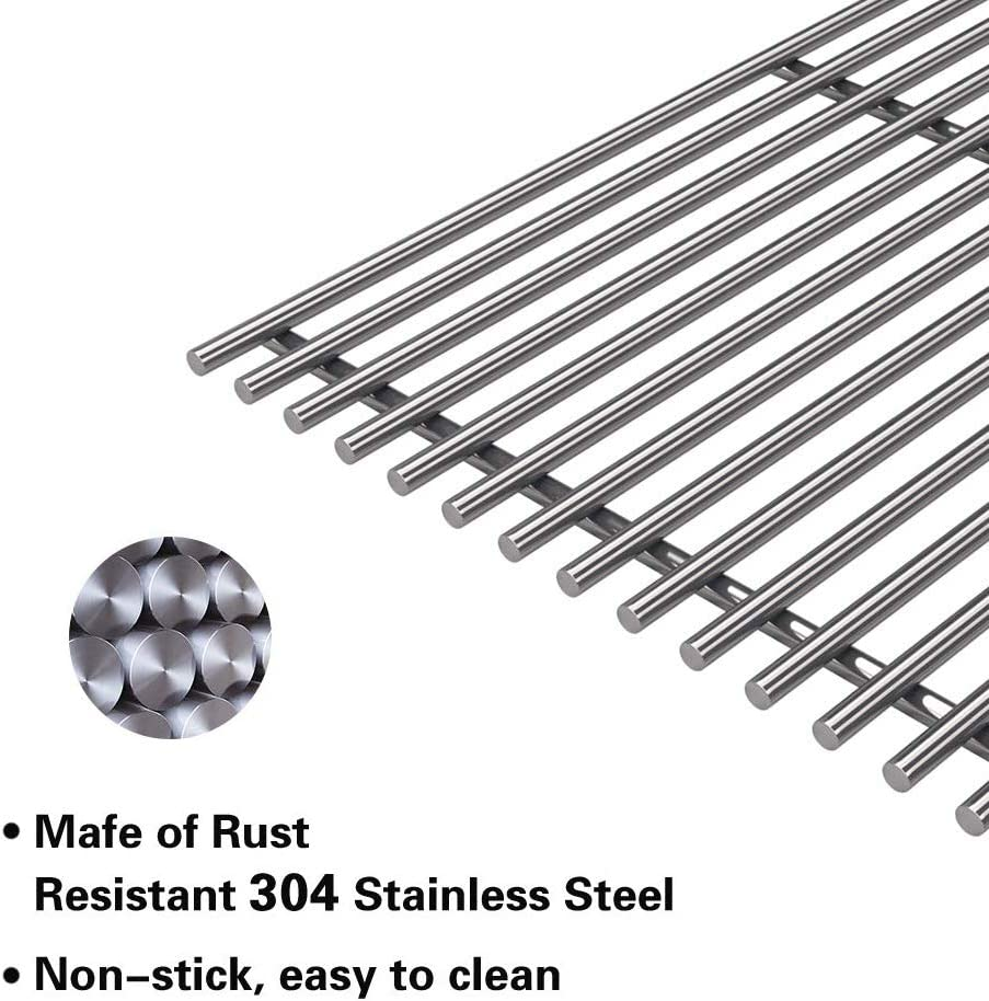 S6505A (3-Pack) Stainless Steel Cooking Grid Grates for Chargriller 3001, 3008, 3030, 4000, 5050, 5252,5650,King Griller 3008 5252 Set of 3