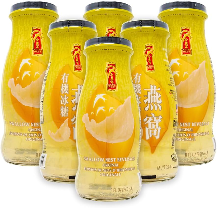 Golden Nest Premium Bird Nest Drink, Swallow Bird Nest, Rock Sugar - Made in USA, (燕窩) 6 Bottles X 240 Ml (8Oz) (Original) image number 3