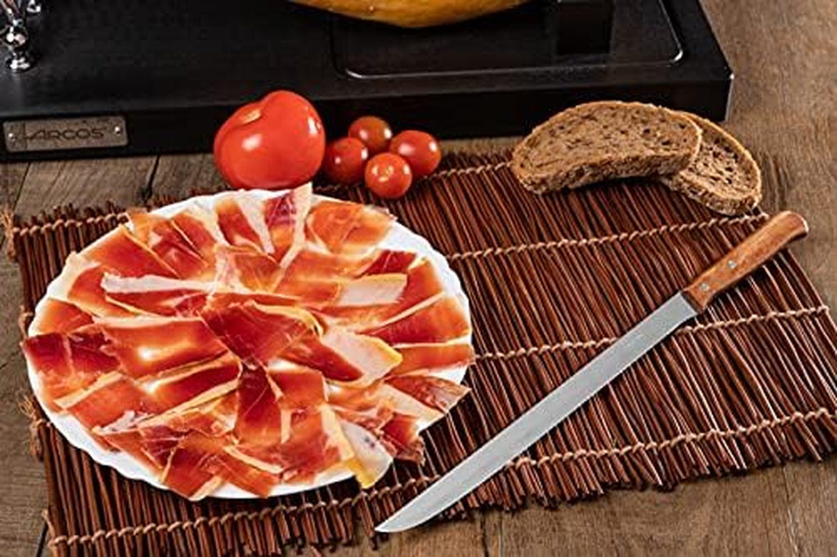 Arcos Carving Knife 10 Inch Stainless Steel. Sharp Ham Slicer Knife to Cut Ham and Meat, Perfect for Precise Ham Cutting. Compressed Wood Handle and 250Mm Blade. Series Latina. Color Brown image number 3