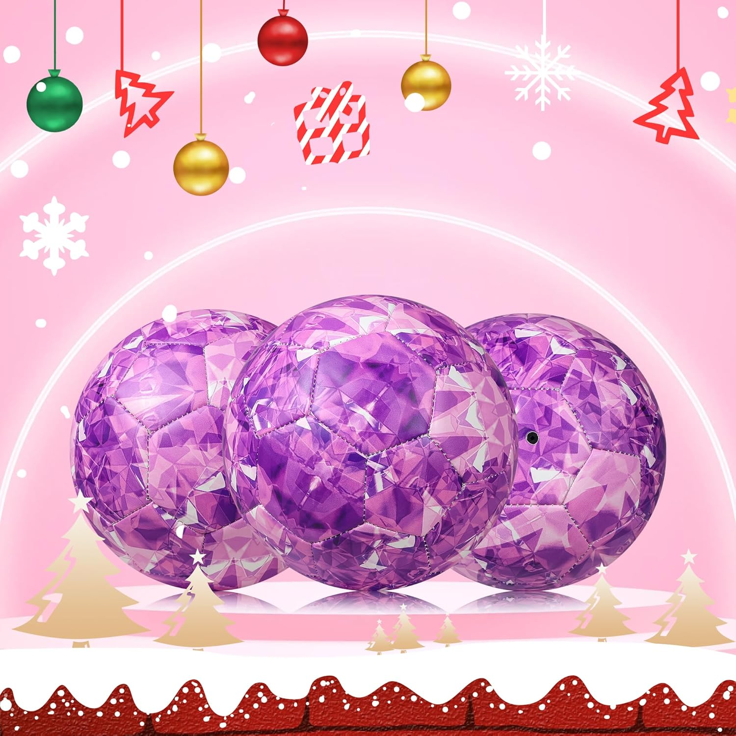 BYAOSUN Soccer Ball Size 3 for Kids, Premium TPU Toddler Soccer Balls Interactive Indoor Outdoor Sports Toys for Kid Children Boys Girls Teenager Schoolboys Birthday Gifts image number 1