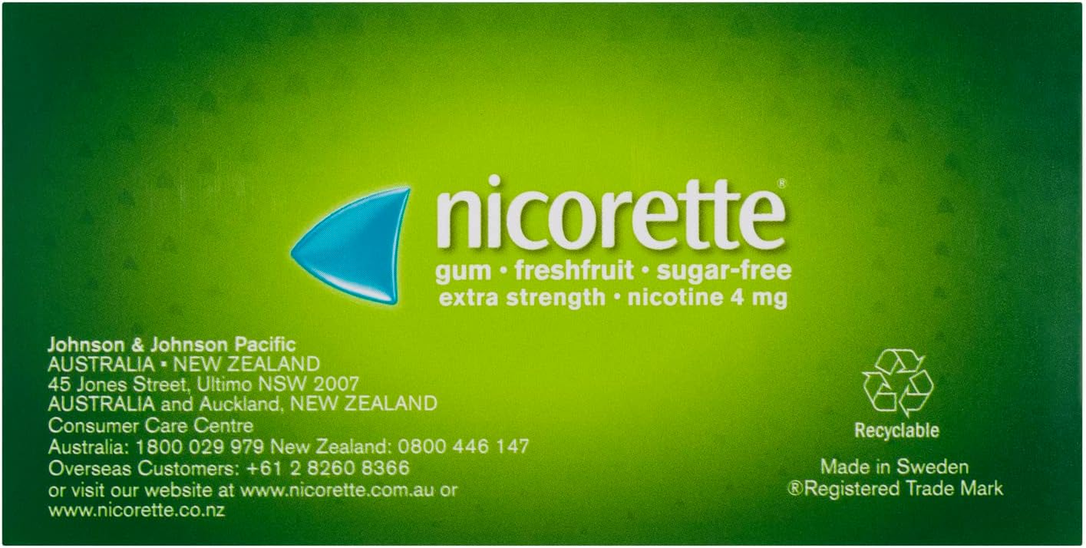 Nicorette Quit Smoking Extra Strength Nicotine Gum Freshfruit 75 Pack image number 4