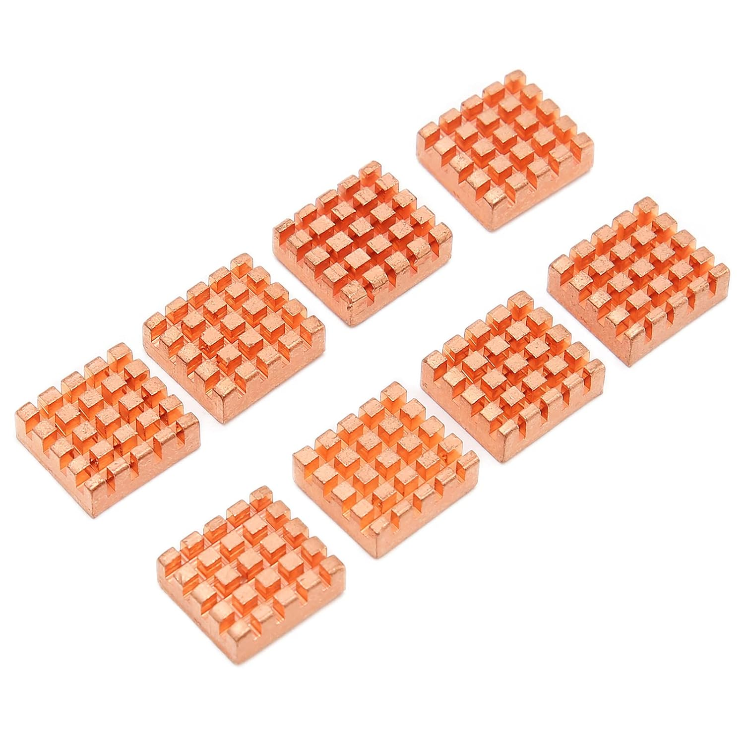 Pure Copper Heatsink 8Pcs, High Heat Dissipation for Motherboard Graphics Card Cooling image number 2