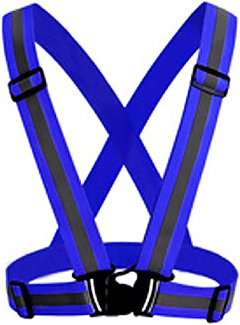 SENRISE Reflective Night Running Vest, Neon Yellow, Blue, Orange, Pink, One Size, 360&deg; Visibility, Adjustable, Lightweight, Unisex Adults & Children, Outdoor Enthusiasts, Vest