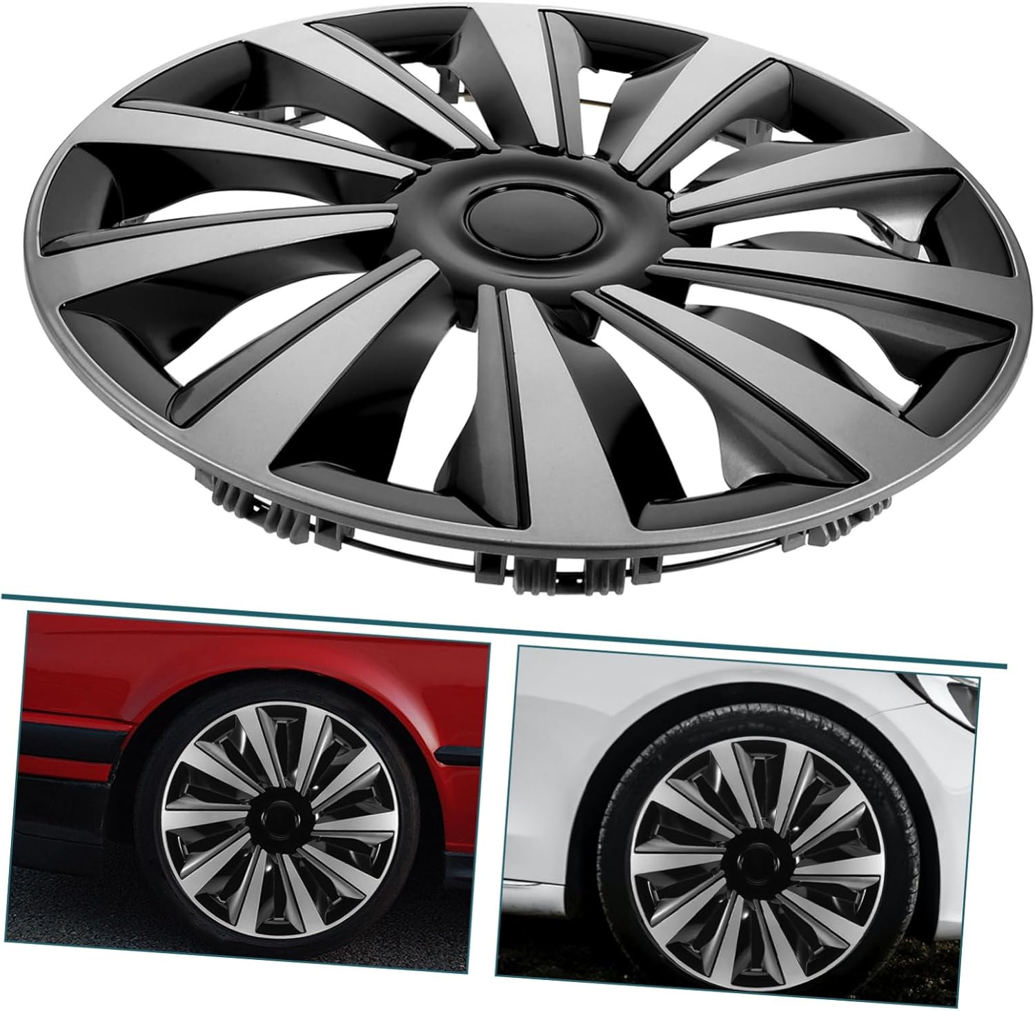 ELAYARD Hubcaps Car Wheel Hub Cap Covers Steel Rim Decorative Wheel Hubcap Protector for Center Hub Maintenance