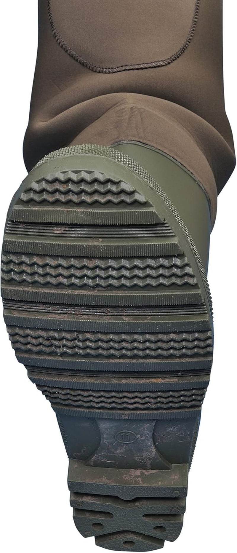 Shakespeare Sigma Neoprene Waterproof Chest Waders with Cleated Sole Boots for Men and Women - for Wading, Fly Fishing, Hunting, Muck Work, Brown image number 2