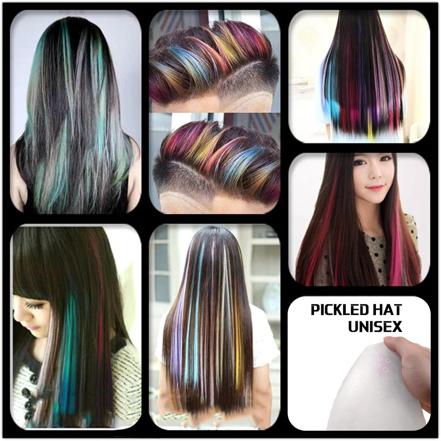 Hairdresser Hair Hair Net Hair Cap Accessories Hair Dye Disposable Strands Colour Framar Hair Colour for Strands Set Balayage Colouring Brush Blonde Strands Set Colour image number 2