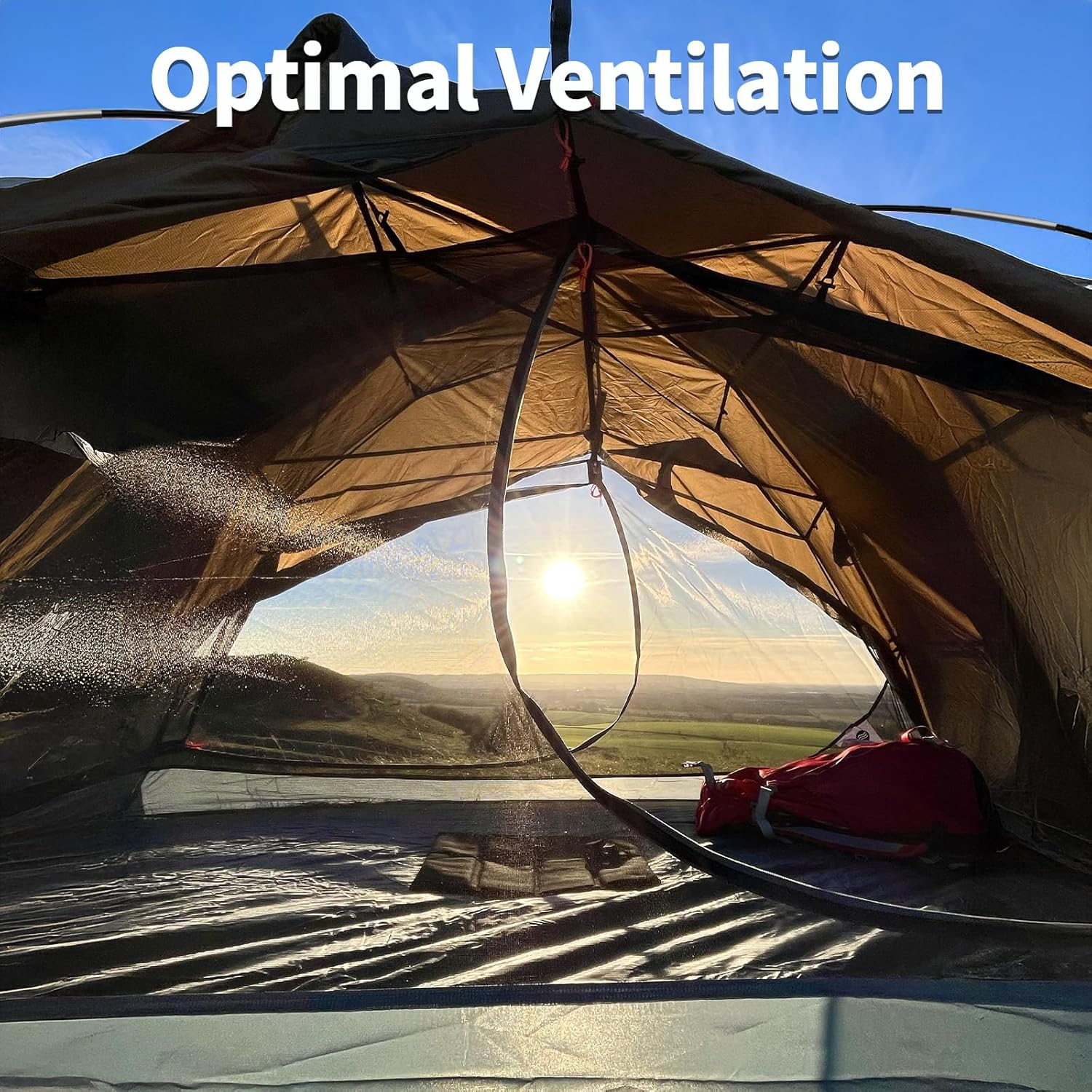 Night Cat Backpacking Tents 2 Persons Fast Setup Hiking Camp Tent with Foldable Pole Double Layers Two Doors Waterproof Lightweight Compact 7X4.4Ft