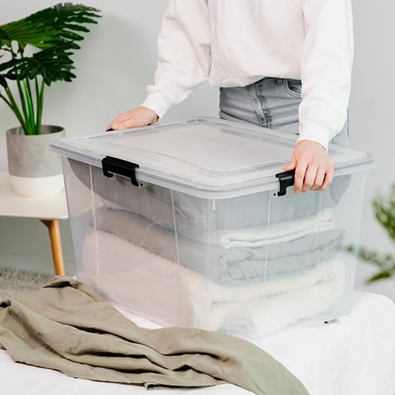 Seymours 50L Super Seal Storage Box with Wheels &ndash; Stackable Container with Sealed Lid for Secure, Dustproof, Waterproof Storage of Clothes, Tools, Toys, Documents, Seasonal Items, and More image number 1