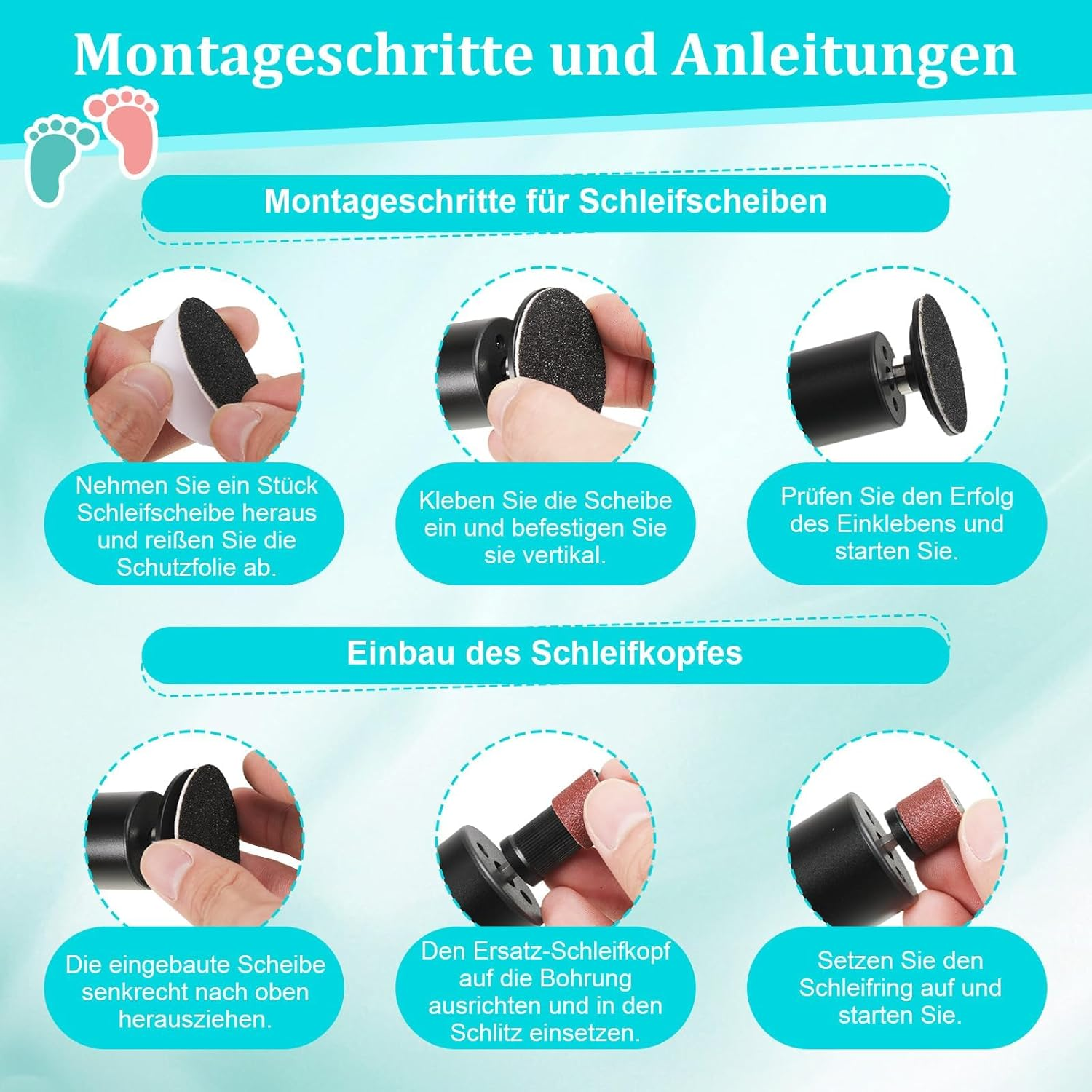 Electric Callus Remover, Pedicure Set, Foot Care Electric with 2 Rollers, 6 Gear USB Electric Callus Remover for Callus Removal, Cracked Heels, Dead Skin, Waterproof image number 6