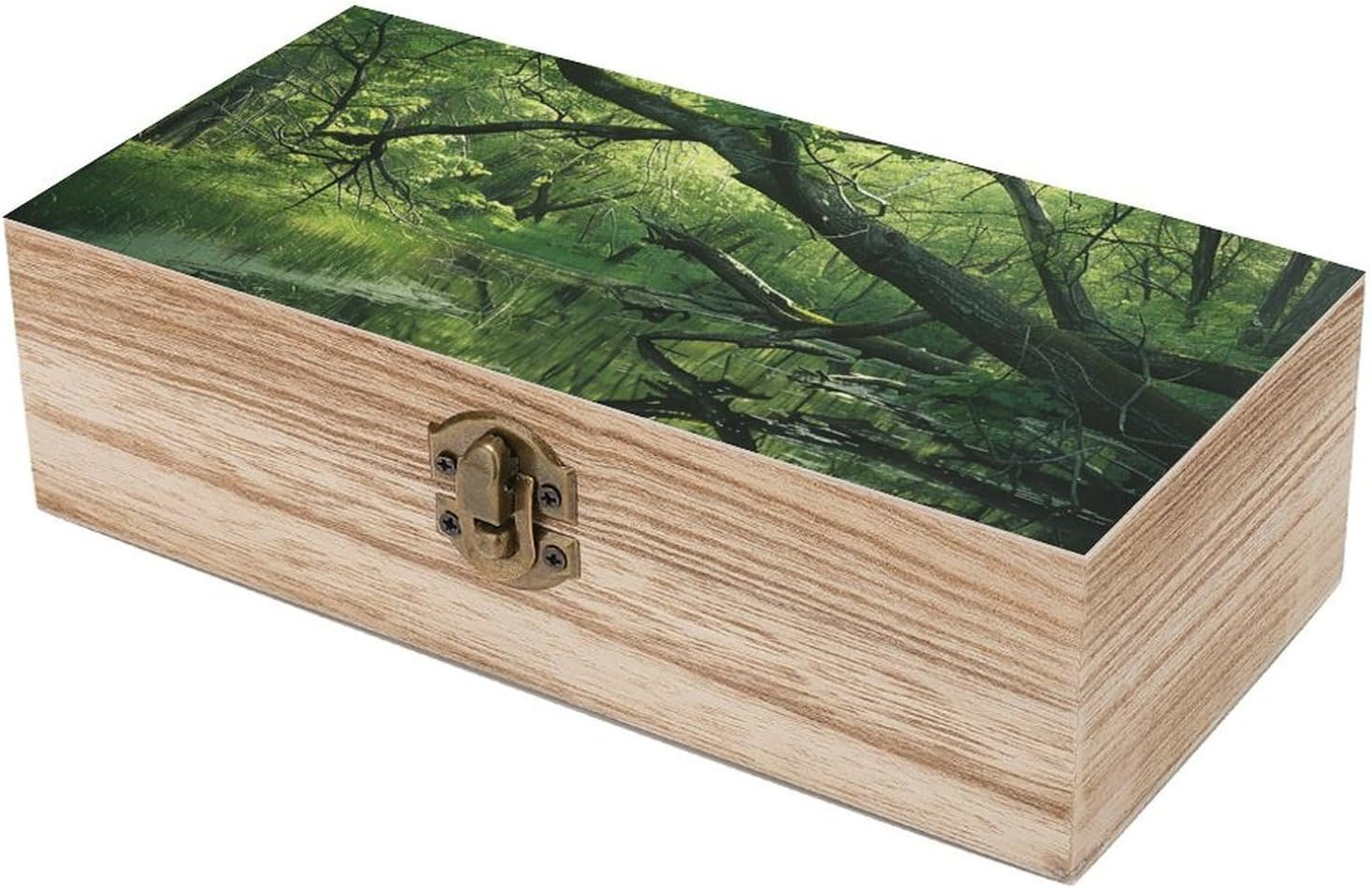 An Ancient Swamp Wooden Box Wood Wedding Keepsake Boxes with Lids Small Decorative Boxes Lightweight Wooden Memory Storage Box for Crafts Keepsakes Jewelry Photo Letter Storage