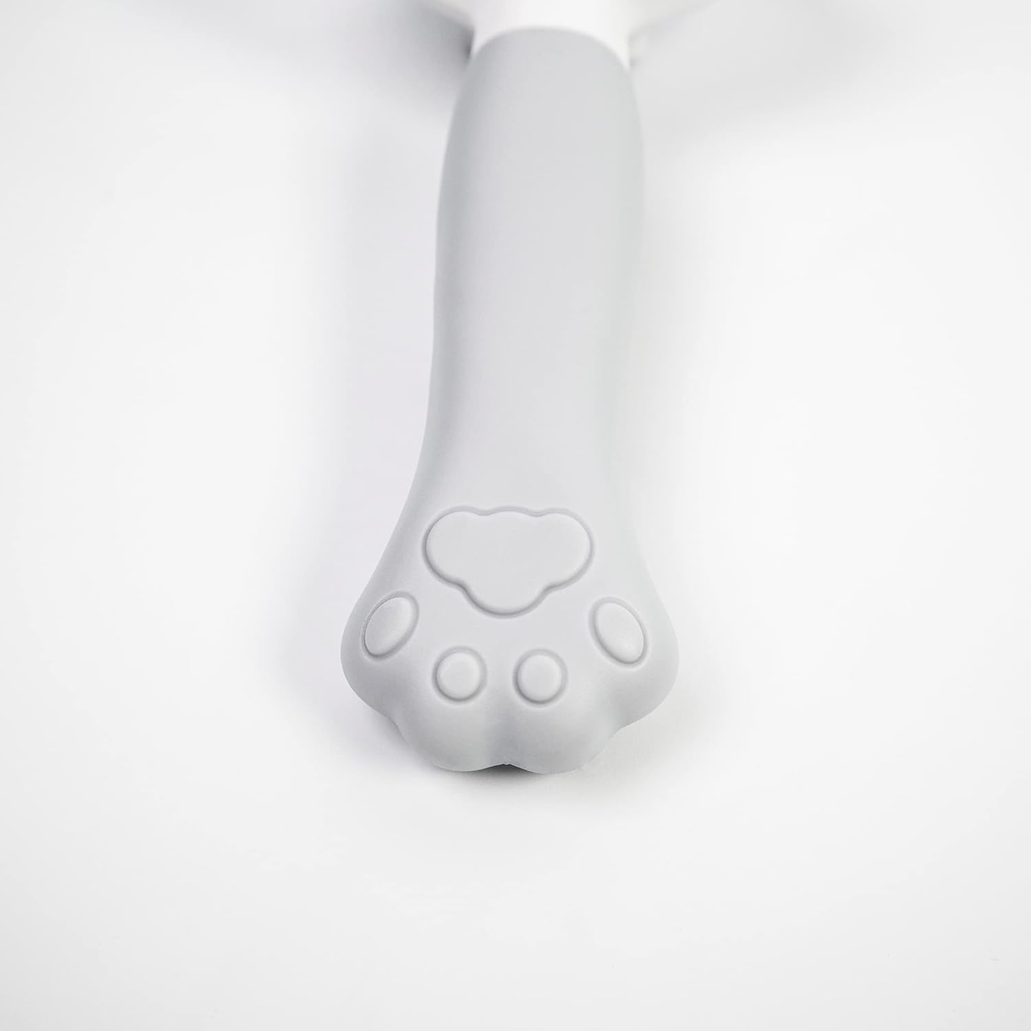 Cat Brush, Paw Shaped, Grey, Pet Hair Remover, Cleaning Button image number 3