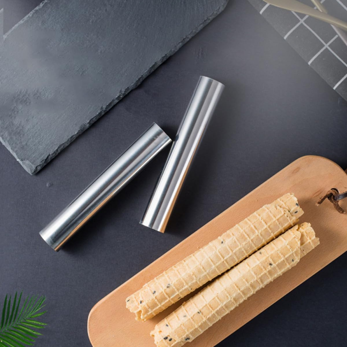 COHEALI 3 Pcs Stainless Steel Baking Molds Cream Roll Cannoli Form Tubes Kitchen DIY Bakery Pastry Moulds for Oven Baking image number 6