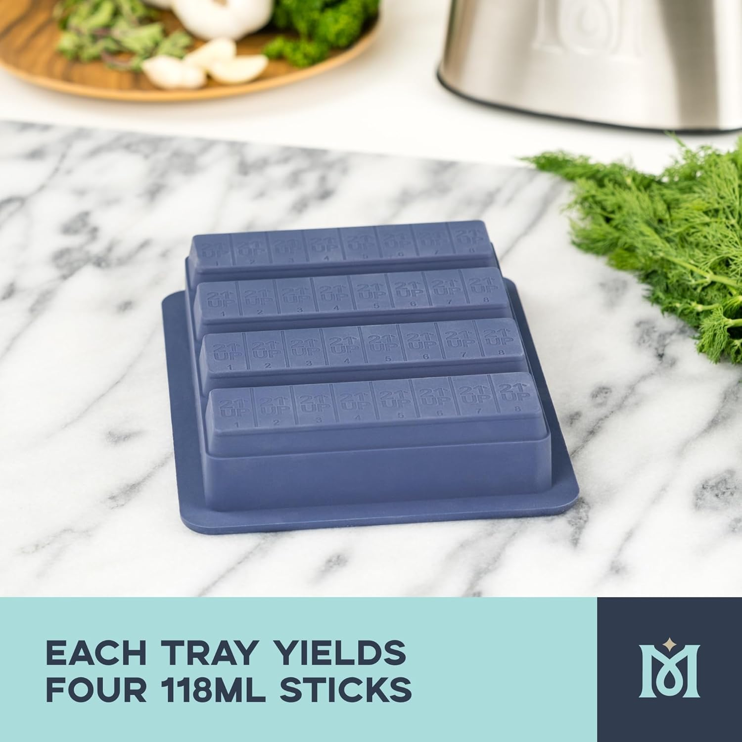 Magical Butter 21UP Silicone Non-Stick Butter Tray -Effortless Butter Making with Precise 8 Tbsp Sticks. Food-Grade, Non-Stick Rectangle Container for Brownies, Homemade Butter, Herbed, Garlic Butter image number 6