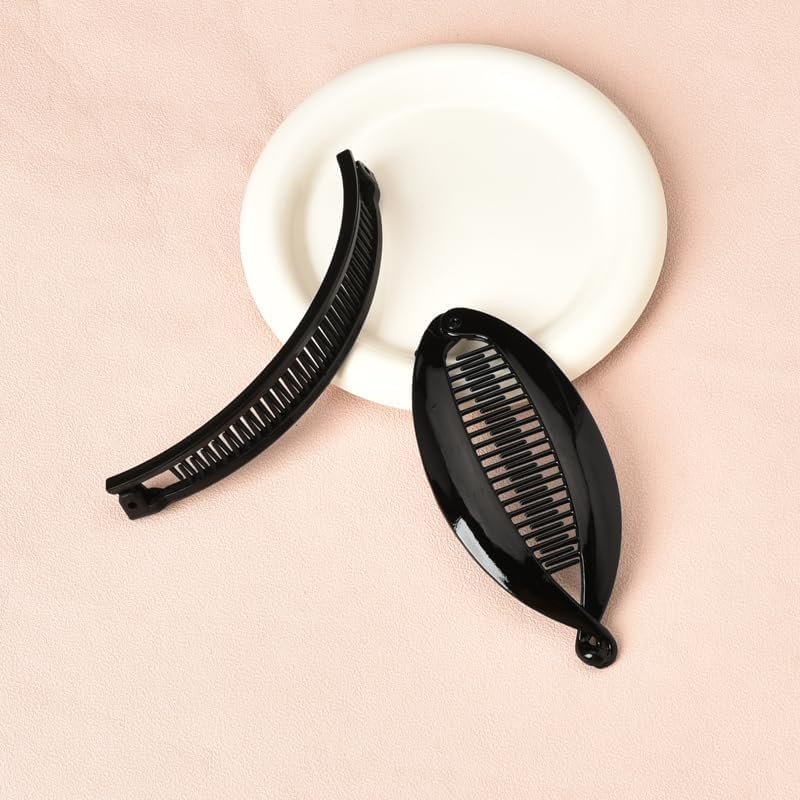 YALLNASL Banana Hair Clips for Thick Curly Hair Accessories Banana Clip Fishtail Hair Clips Combs for Girls Hair Clincher Comb Banana Clips Hair No Slip Fish Hair Barrettes 4 Pcs