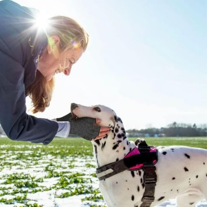 SUPEAK Arthritis Compression Gloves for Men & Women - Fingerless Gloves for Carpal Tunnel, Rheumatoid & Osteoarthritis - Hand Warmer Wrist Support Brace Computer, Typing & Gaming Gloves image number 3