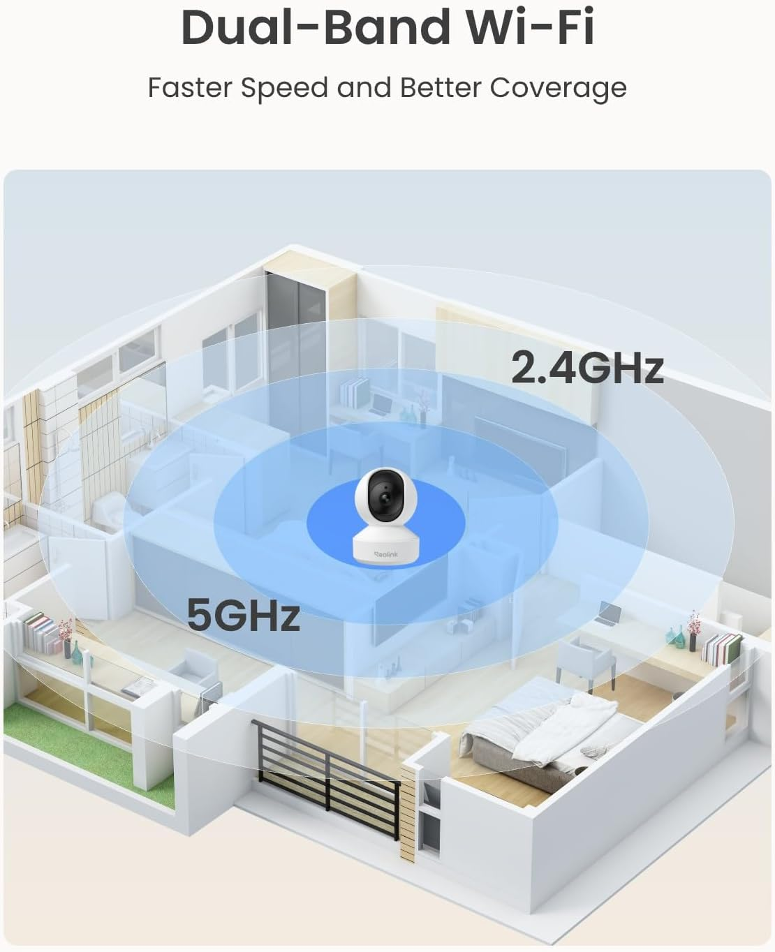 Reolink E1 Pro 3K PT Wi-Fi Indoor Camera for Baby & Pet Monitoring, Auto Tracking, 5MP Night Vision Enhanced by F1.6 Aperture, Person/Pet/Baby Crying Detection, 2.4/5Ghz Wi-Fi, Two-Way Talk image number 4