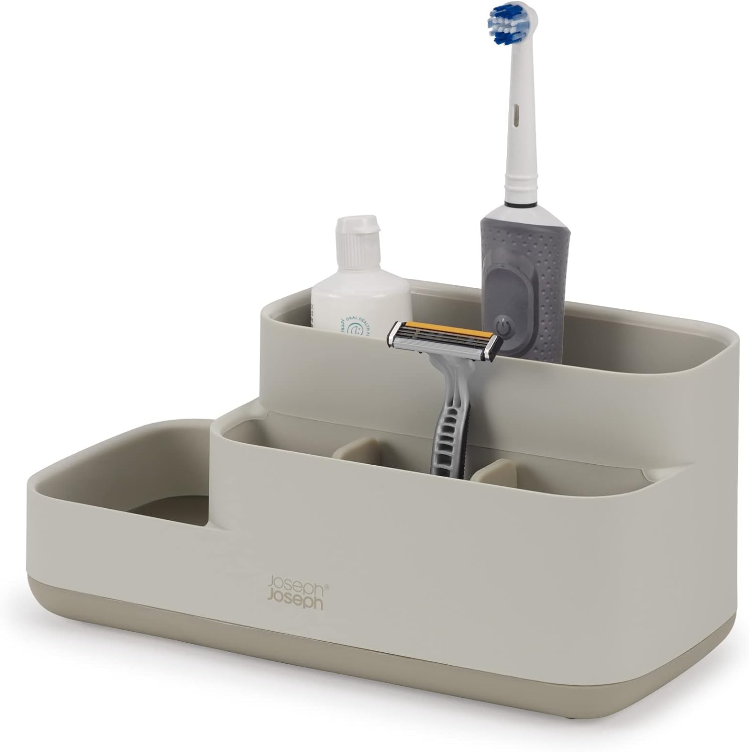 Joseph Joseph Easystore - Bathroom Storage Caddy Organiser for Bathroom Accessories - Ecru
