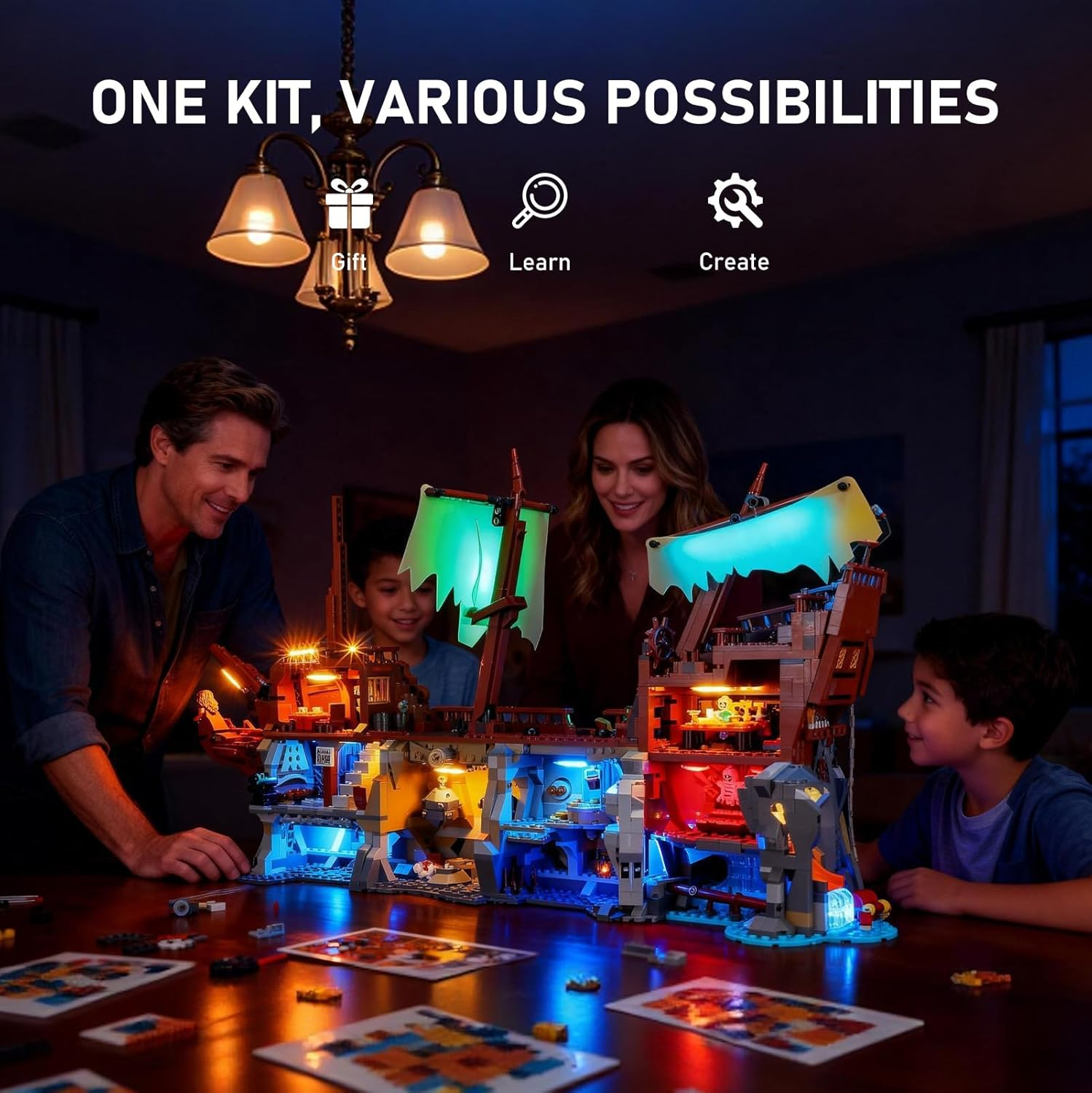 BRIKSMAX 2.0 Light Kit Compatible with  21363 Goonies Ideas Building Sets- Original LED Lighting Kits (Accessories Only),Cable-Hiding Tech for Display, Gifts & Collectors image number 5
