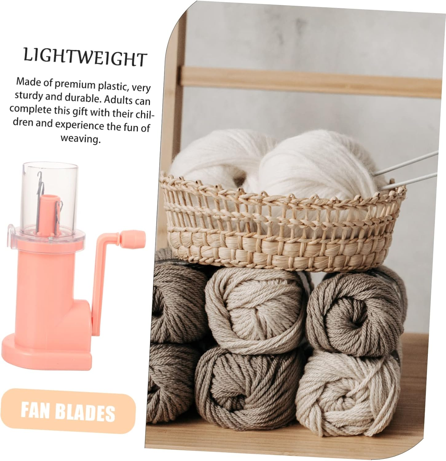 CORHAD Hand Operated Knitting Machine Diy Tool Mini Sewing Knitting Machine for Boys and Girls Parents Adults Yarn Easy to Use image number 2