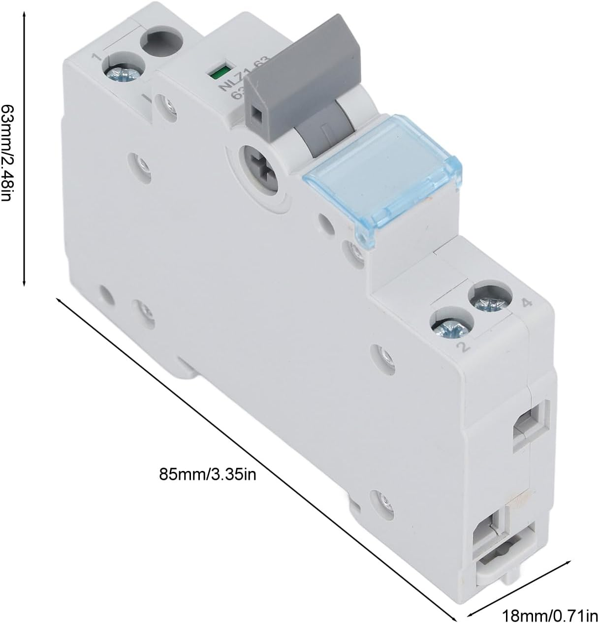 Dual Power Manual Transfer Switch, Circuit Breaker Switch 3 Color Indicator 230VAC 35Mm DIN Rail Mount for Home image number 5