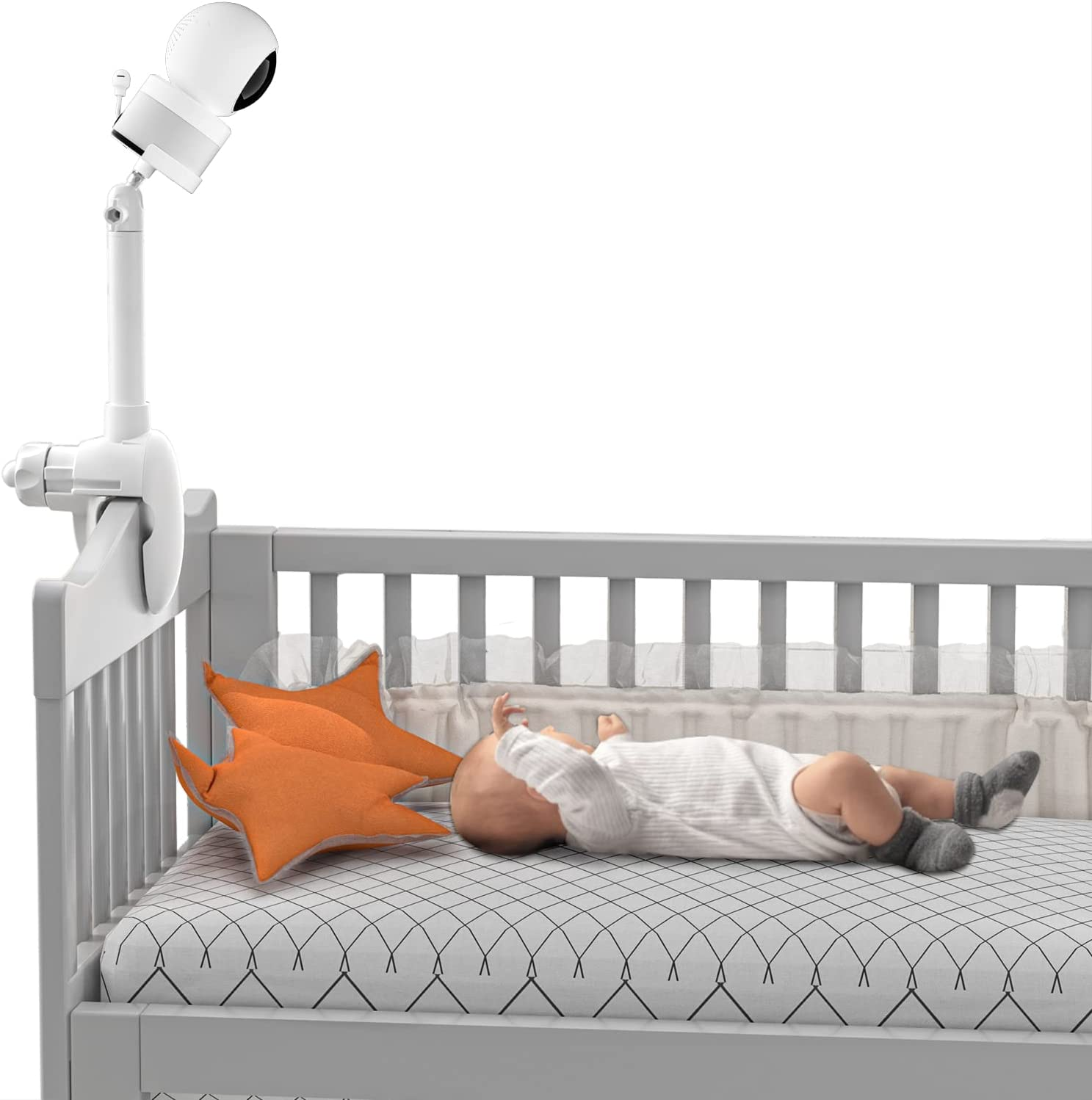 HOLACA Baby Monitor Mount for Vtech VM5463/RM5764HD/RM5864HD/RM7764HD/BM3800/BM4700/BM5600/BM5700 Baby Monitor Universal Crib Bracket Holder image number 3