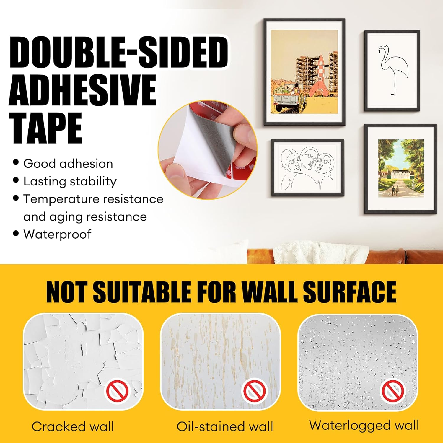 20 Pcs 3M VHB Sticky Adhesive Pads, Wall Mounts Sticky for Camera Compatible with Dash Cam & Adhesive Pad Replacement for Dashboard, 10 Squares 10 Circles 5 X 5 Cm with 1 Mini Folding Scissors image number 5