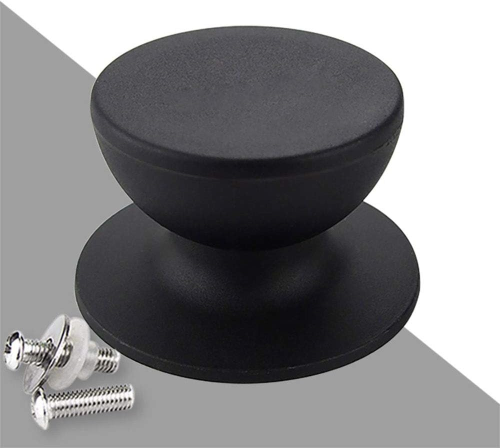 T&F Pot Lid Knobs Universal Kitchen Cookware Lid Replacement Knobs Casserole Kettle Cover Glass Saucepan Lid Pot Holding Handles-Black image number 1