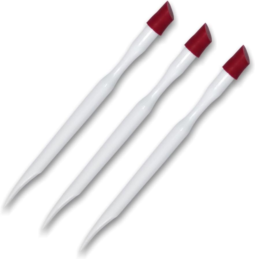 Horse Foot/Hoof Sticks/Manicure Sticks/Cuticle Pusher White with Soft Rubber Hip Pack of 3 image number 2