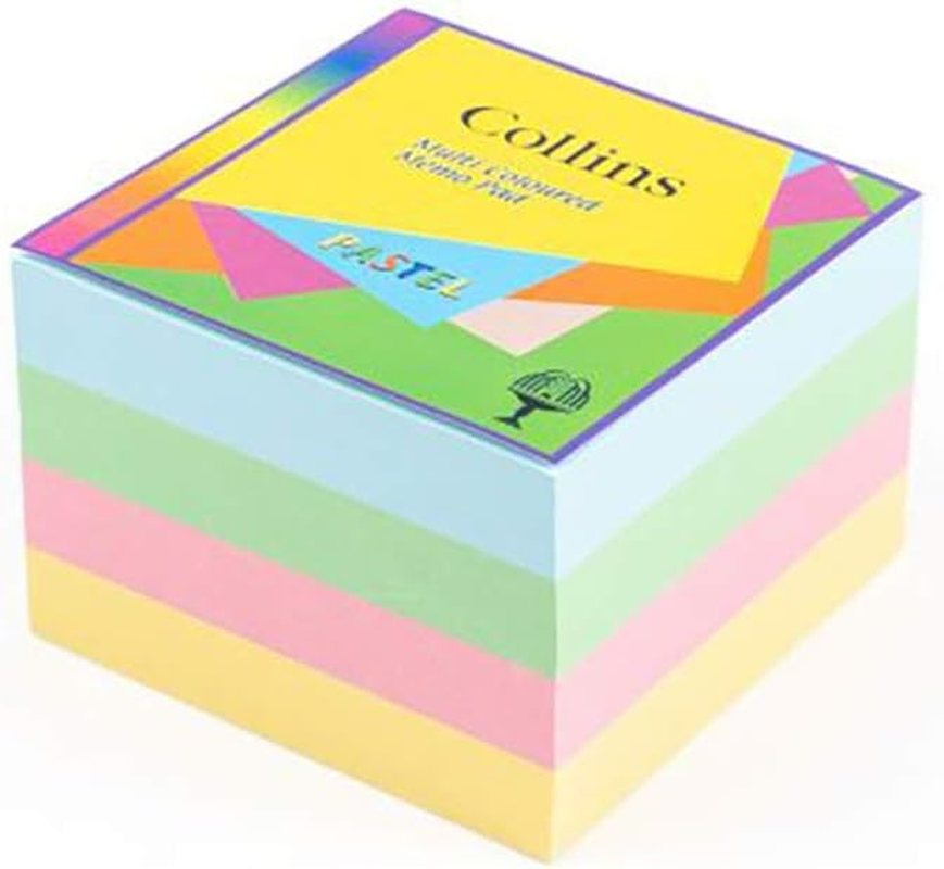 Collins Colour Block Memo Pad, Pastel Square image number 2