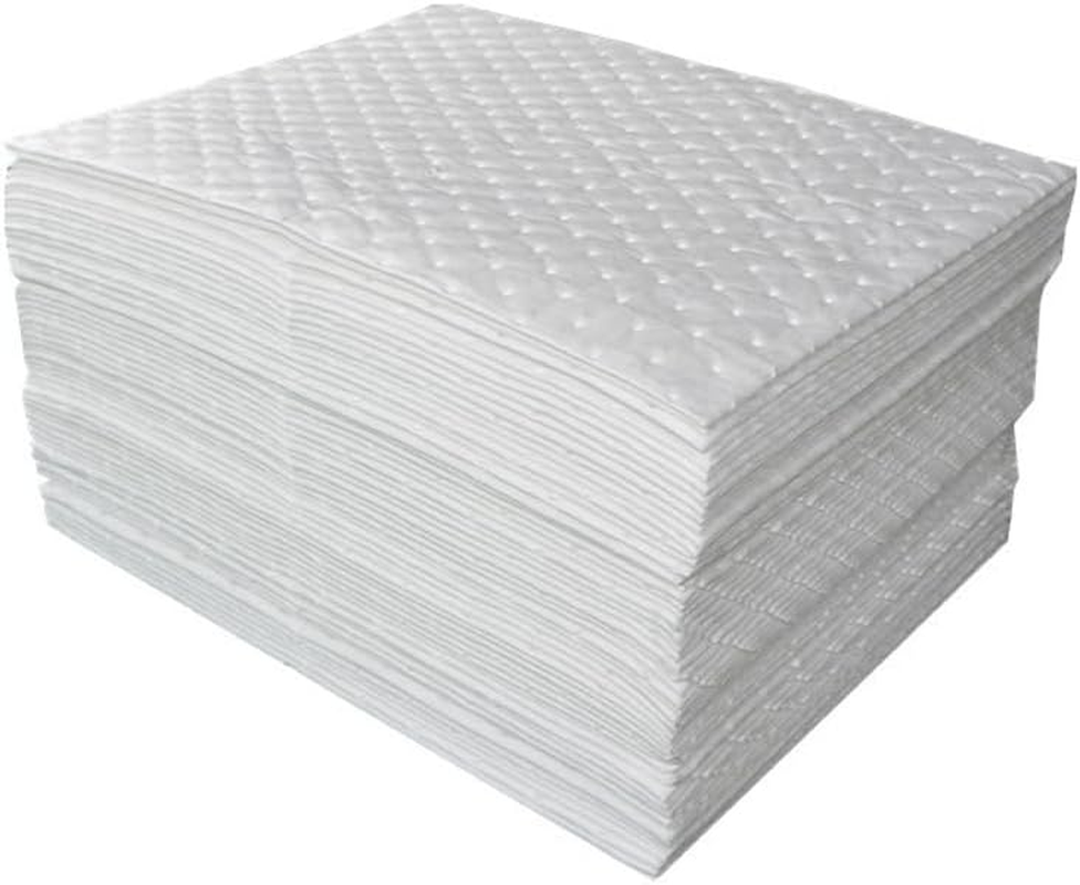 Heavyweight Oil Absorbing Pads,White Absorbing Heavy Weight Oil-Only Absorbent Mat Pad (20 Pads,15" X 20"')&hellip;