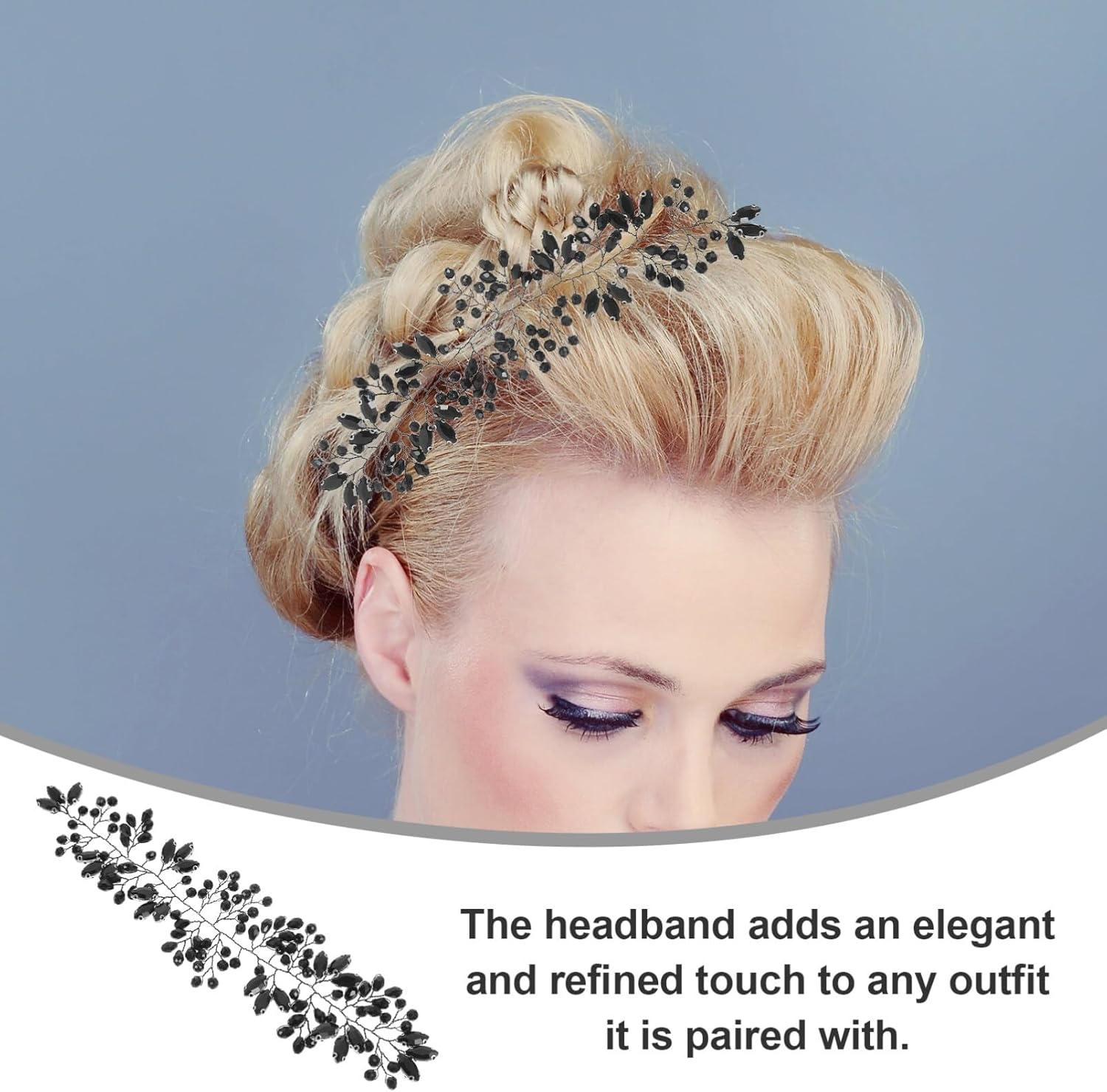 Beaupretty Bridal Headband with Rhinestones Elegant Hair Accessories for Weddings and Festivals Versatile Glamorous Design Perfect Accessory for Brides and Bridesmaids image number 1