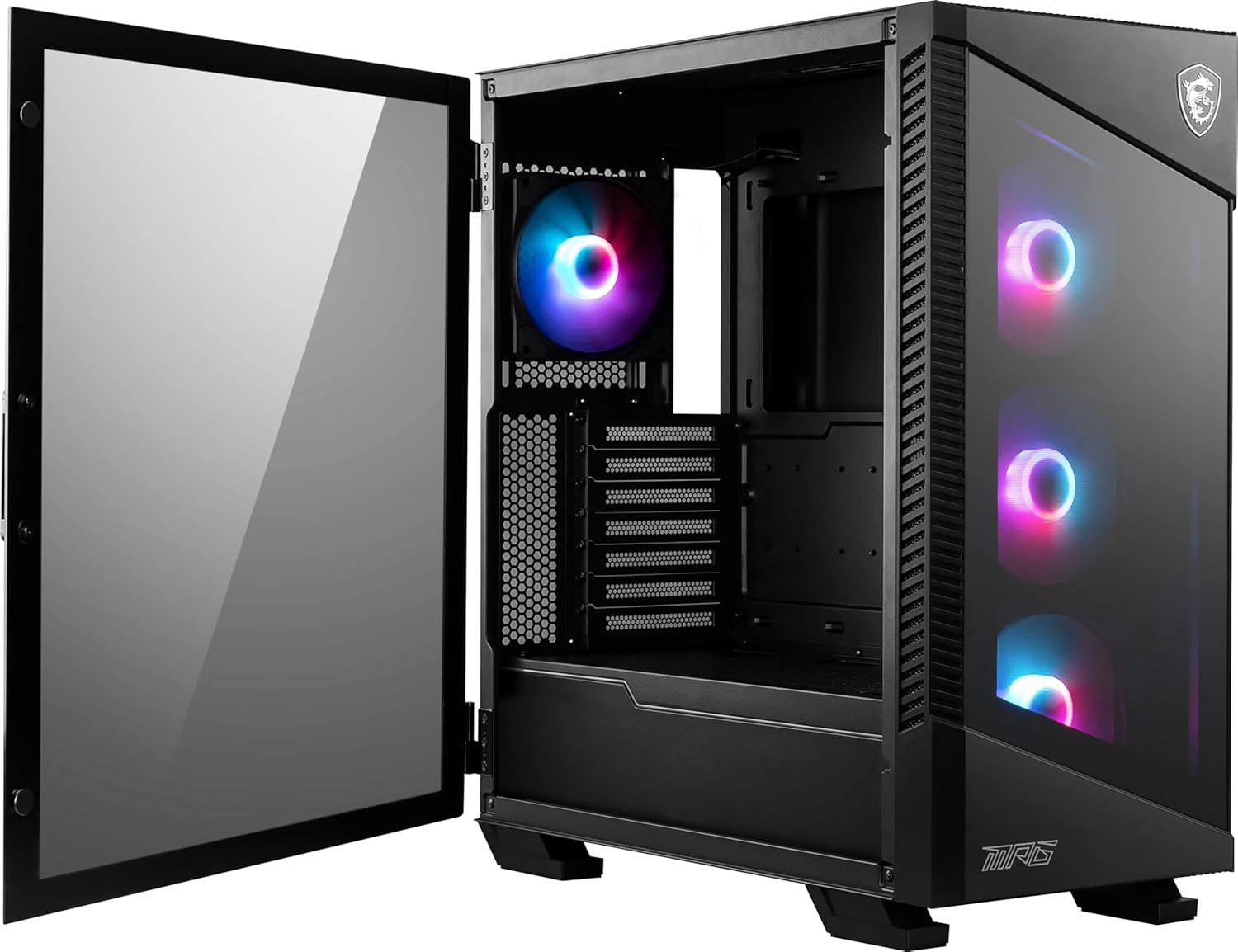 MSI MPG Velox 100R Mid Tower Case Support for E-ATX/ATX/M-ATX/ITX, Black image number 5