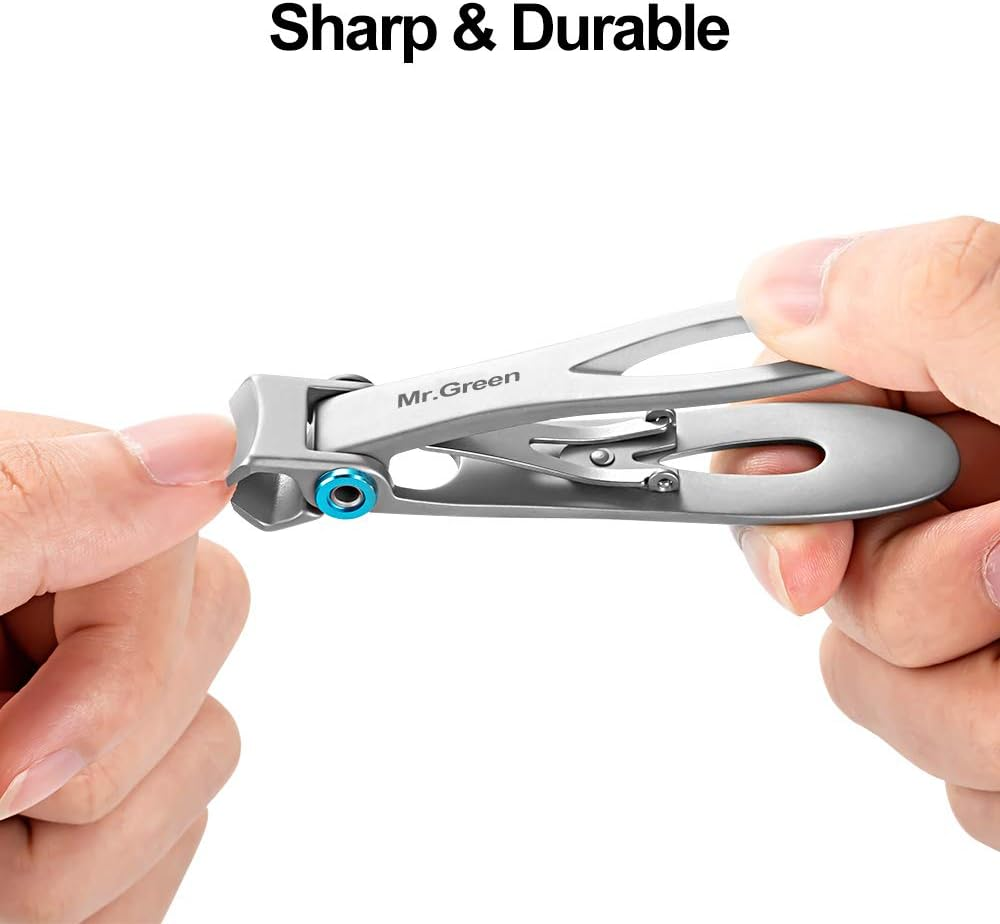 Nail Clipper Set,15Mm Wide Jaw Opening Nail Clippers for Thick Toenails or Tough Fingernails,Good Men, Seniors,Stainless Steel (2Pcs) image number 4