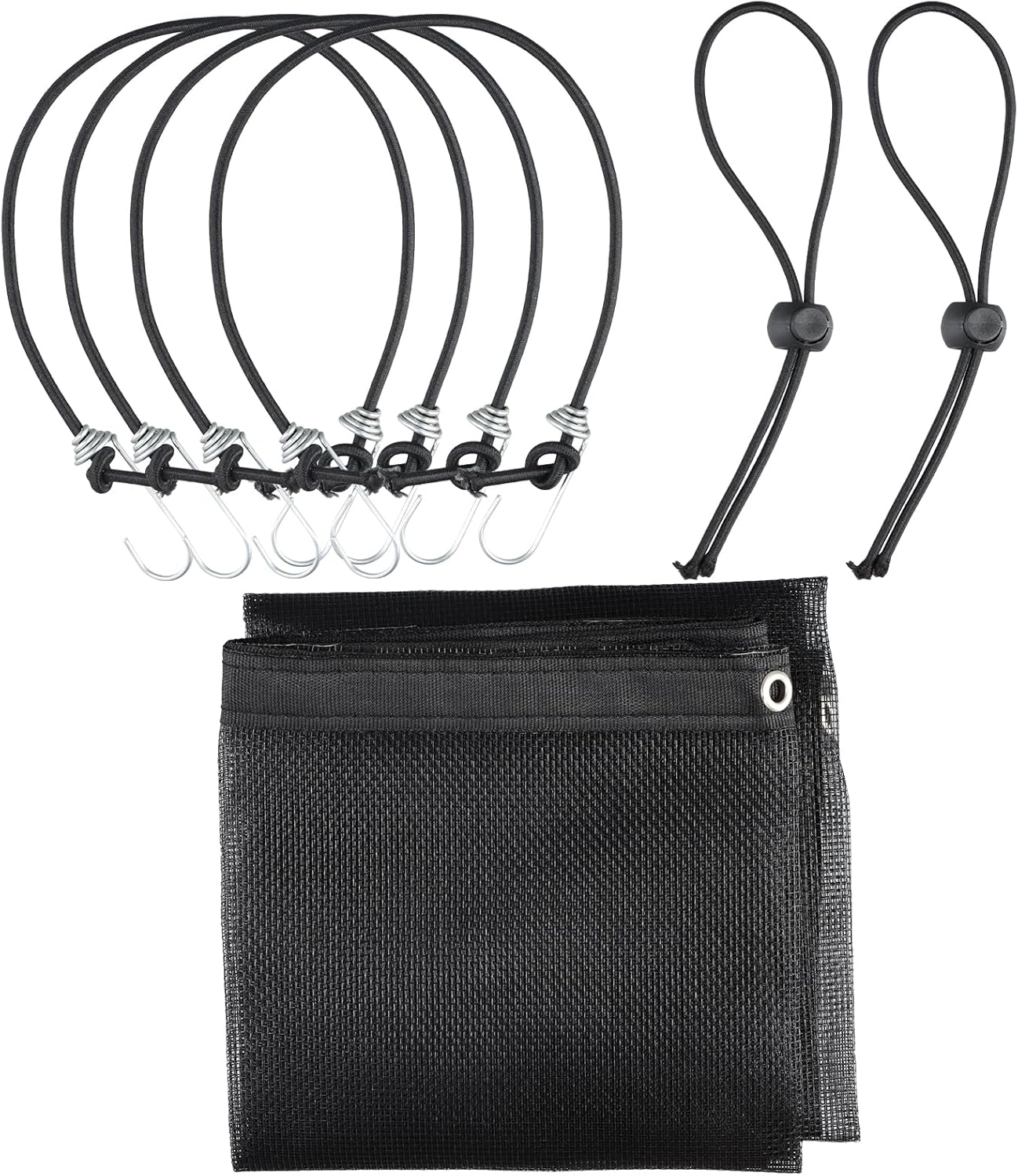 Dog Car Barrier Guard Netting Mesh, 115 X 62 Cm Car Pet Barrier Safety Net for Dog with Adjusting Rope and Hook, Mesh Dog Guard for Car Boot, Dog Car Divider Net for Suvs, Van, Truck, Vehicles image number 2