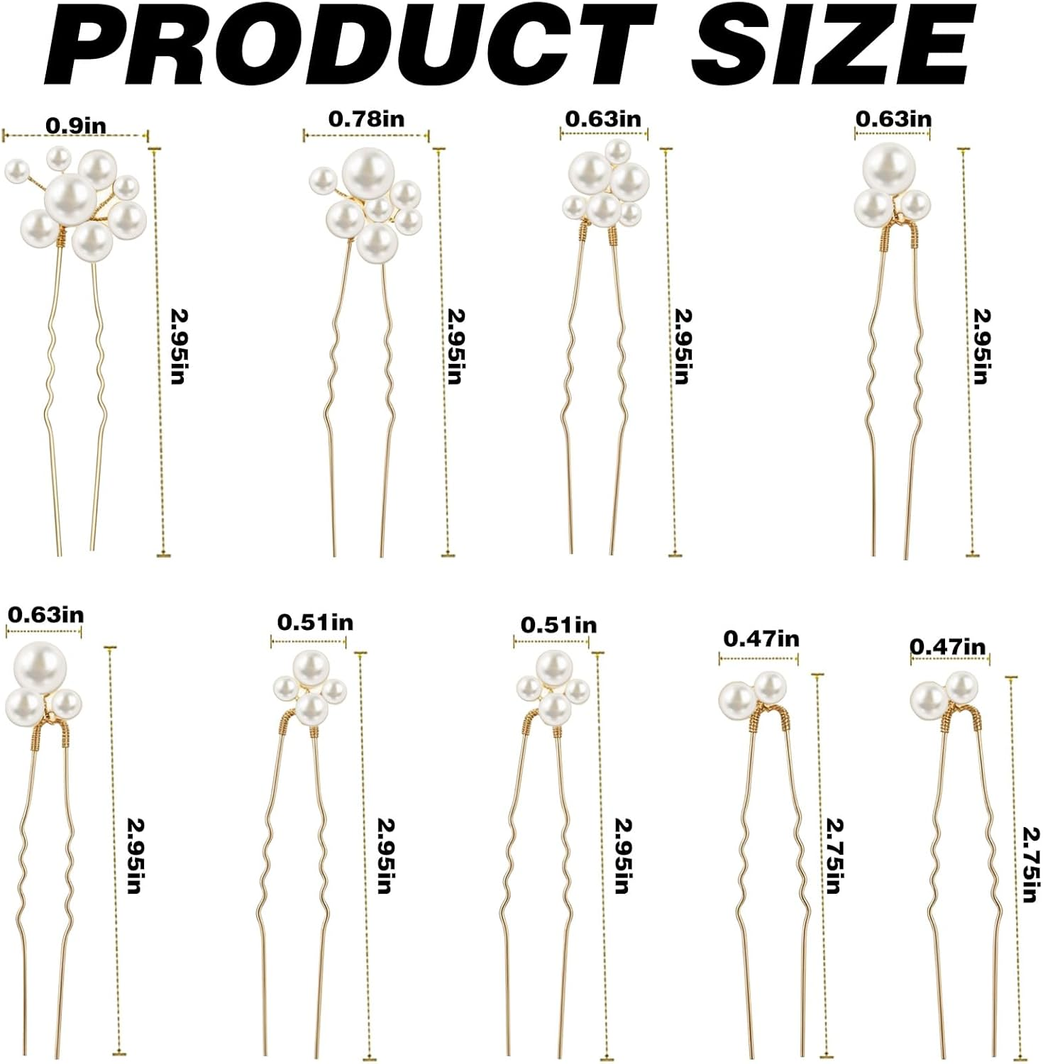 9 Pieces Pearl Wedding Hair Pin Exquisite Wedding Accessories Gorgeous Pearl Hairpin Decorations for Women Bridal Hairpin Decor Suitable for Brides Bridesmaids and Hosts image number 6