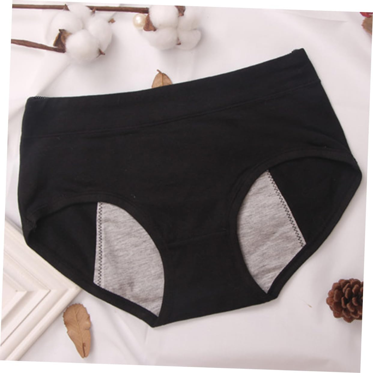 Leak Menstrual Underwear for Women Cotton Seamless Period Briefs Comfortable Middle Waist Design Pink for Menstrual Cycle and Light Incontinence image number 1