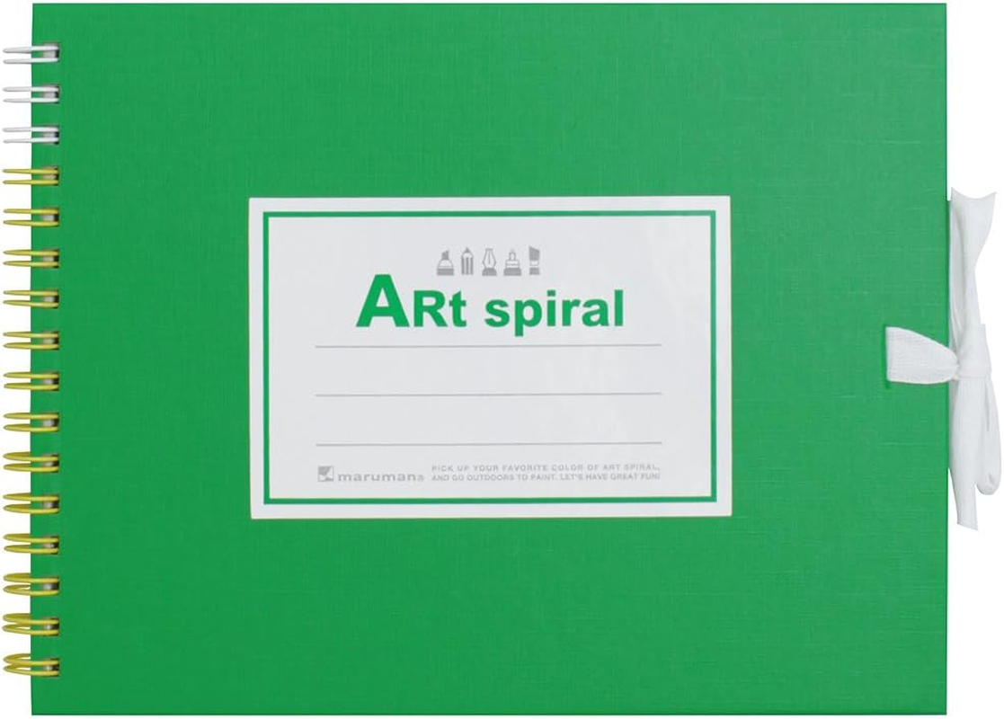 Maruman S310-33 Sketchbook Art Spiral F0 Thick Drawing Paper, 24 Sheets, Green
