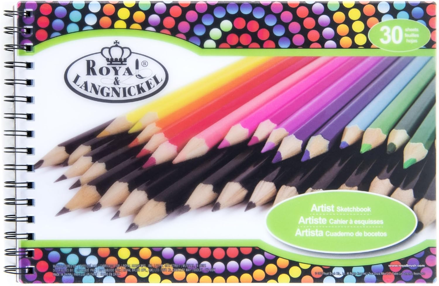 Royal and Langnickel Canvas Cover Spiral Sketchbook 8.5 Inch X 11.75 Inch