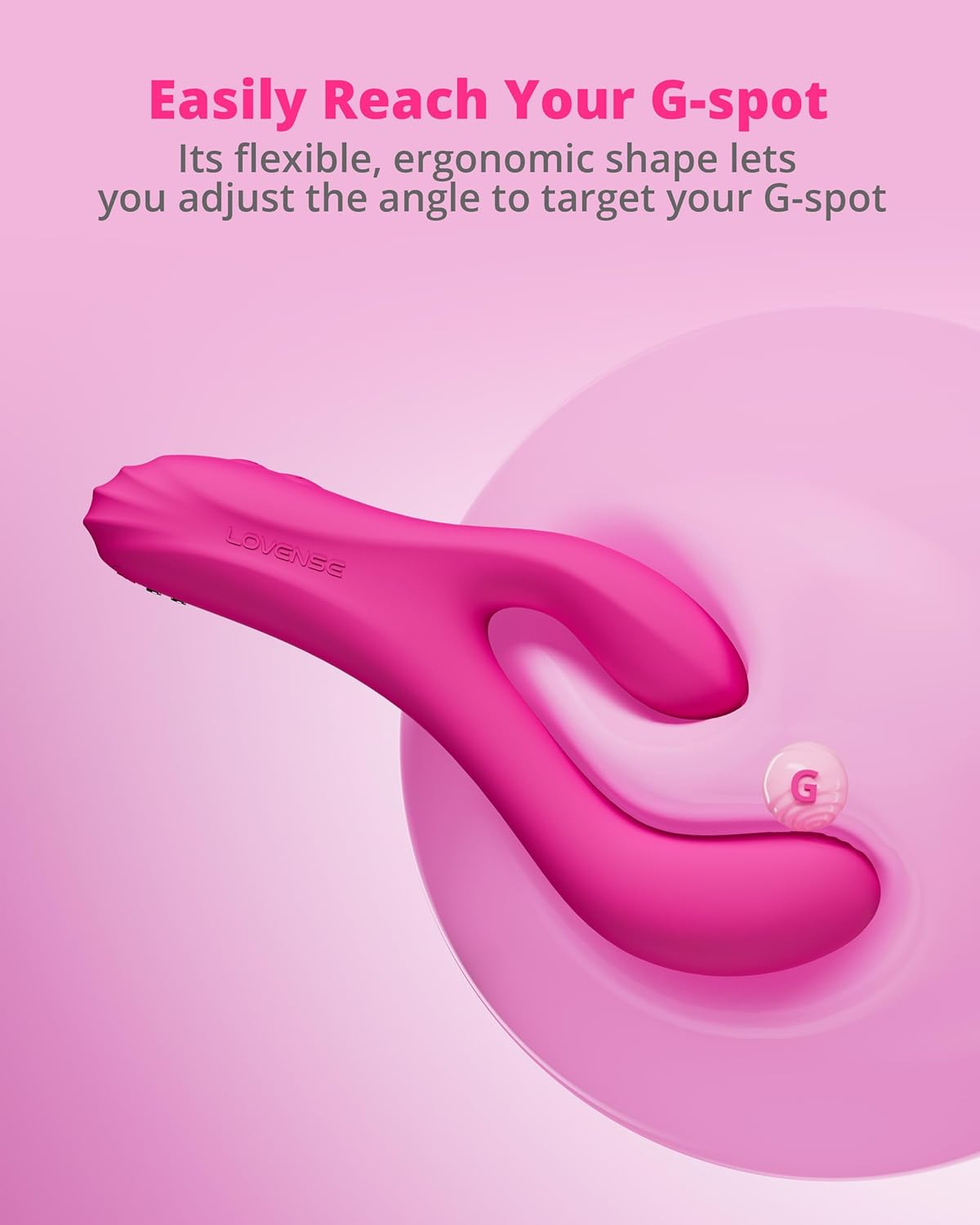 LOVENSE Osci 3 Rabbit Sex Toy Vibrator with APP Control,G-Spot Vibrator & Oscillation Massager with Dual Motor for Clitoral Stimulator,Adult Toys for Women Couple with Wireless Remote Control Vibrator image number 5