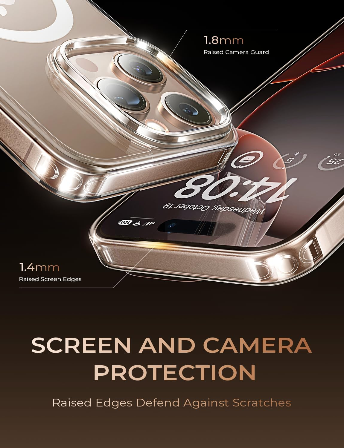 LISEN for Iphone 16 Pro Case, Compatible with Magsafe, Magnetic Phone Case 5X Military-Grade Protection Anti-Scratch Clear Back for Iphone 16 Pro 6.3-Inch