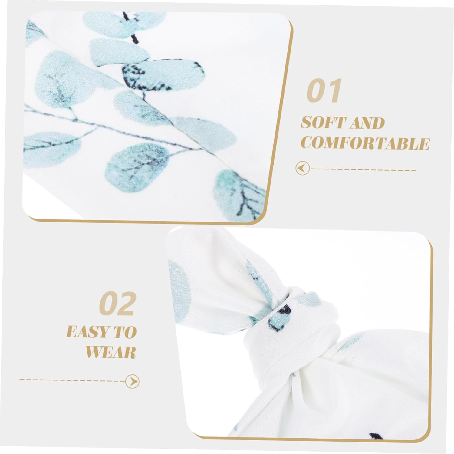 Newborn Swaddle Girl Wrap Swaddle Headband and Blanket for Boy Girl Receiving Blanket - Assorted Color image number 2