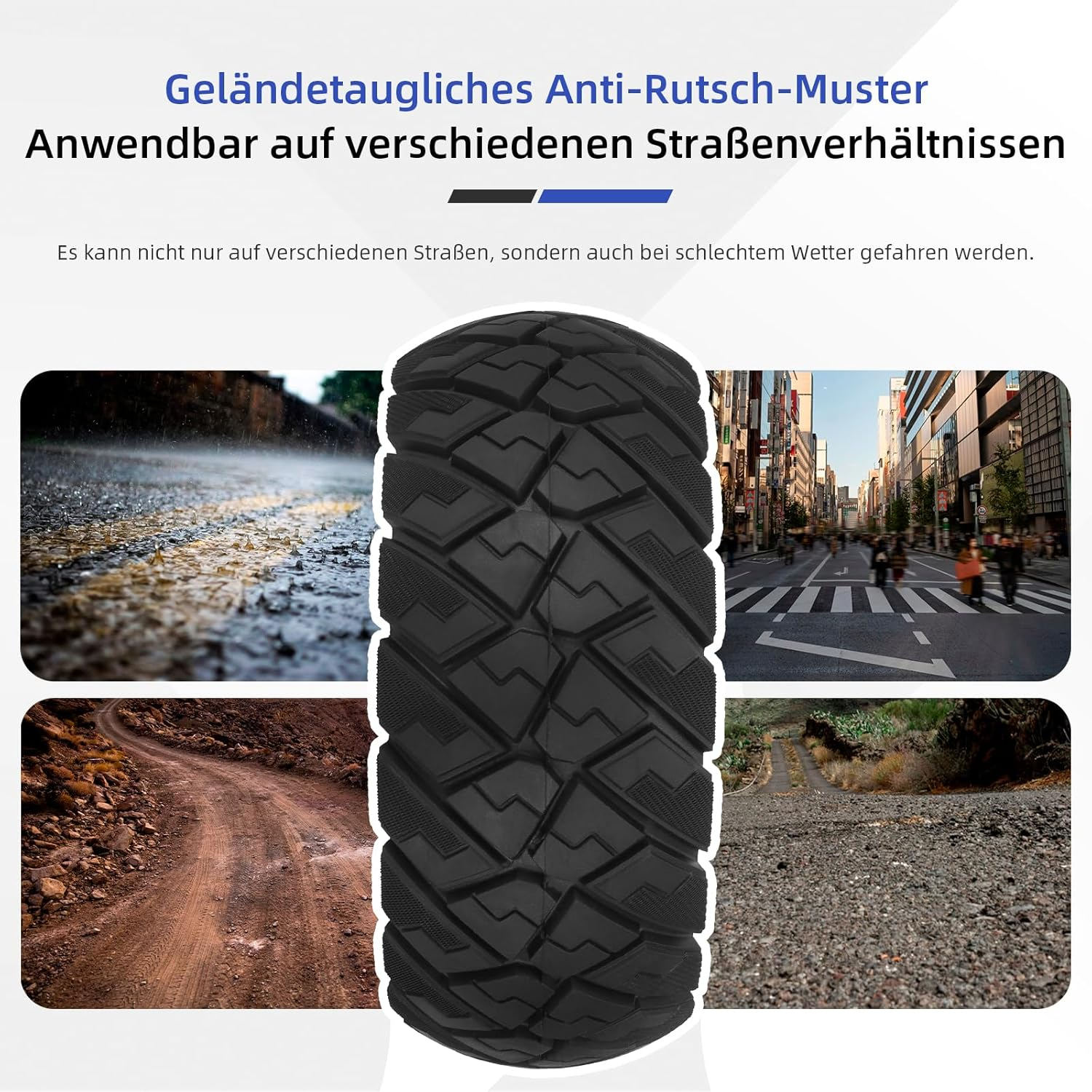 Ulip 90/65-6.5 Electric Scooter Full Tyres for Dualtron Thunder Speedual plus Zero 11X Kaabo Wolf Warrior Electric Scooter for Wheels with a Width of 64 Mm and a Diameter of 6.5 Inches 2 Pieces image number 1