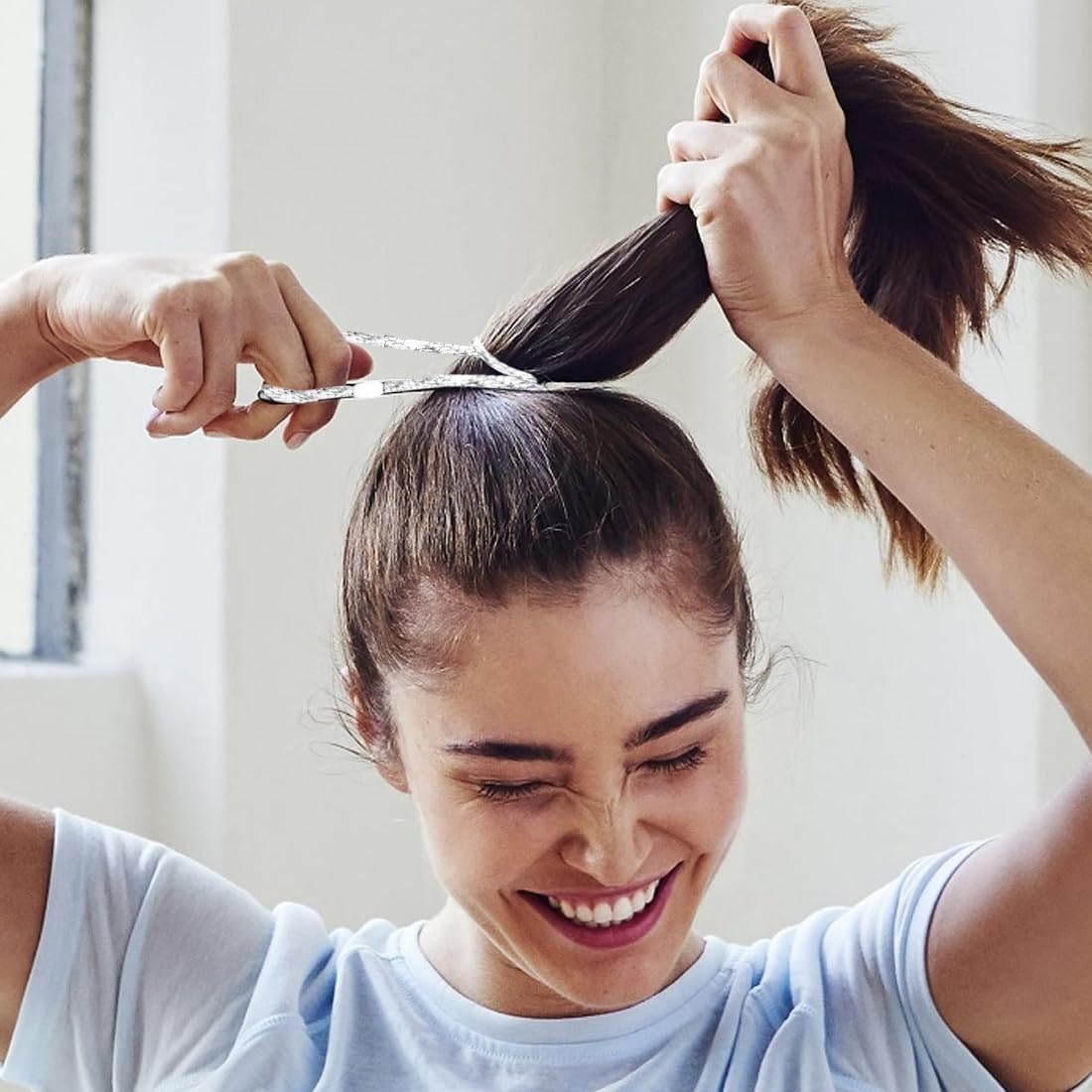 OUDQFCJ Hair Bobbles, Pack of 10 Women'S Hair Bobbles, Elastic Braid Scrunchies, Stylish Ponytail Holders for Women and Girls (10 Mix Colours) image number 2