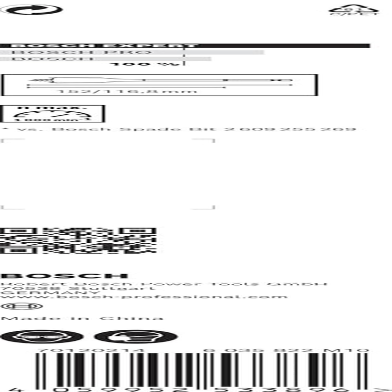 Bosch Professional 1X Expert Selfcut Speed Spade Drill Bit (For Softwood, Chipboard, &Oslash; 16,00 Mm, Length 152 Mm, Accessories Rotary Impact Drill) image number 1
