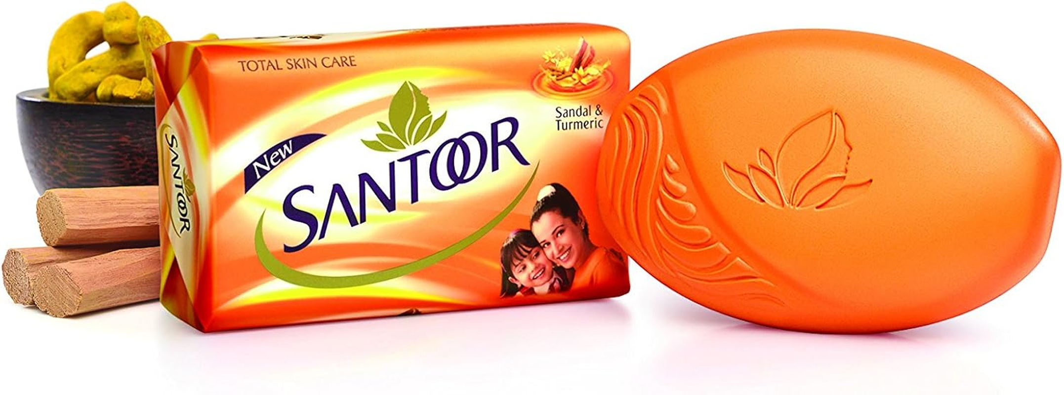 Santoor Sandal & Turmeric Soap - 100G (Pack of 3)