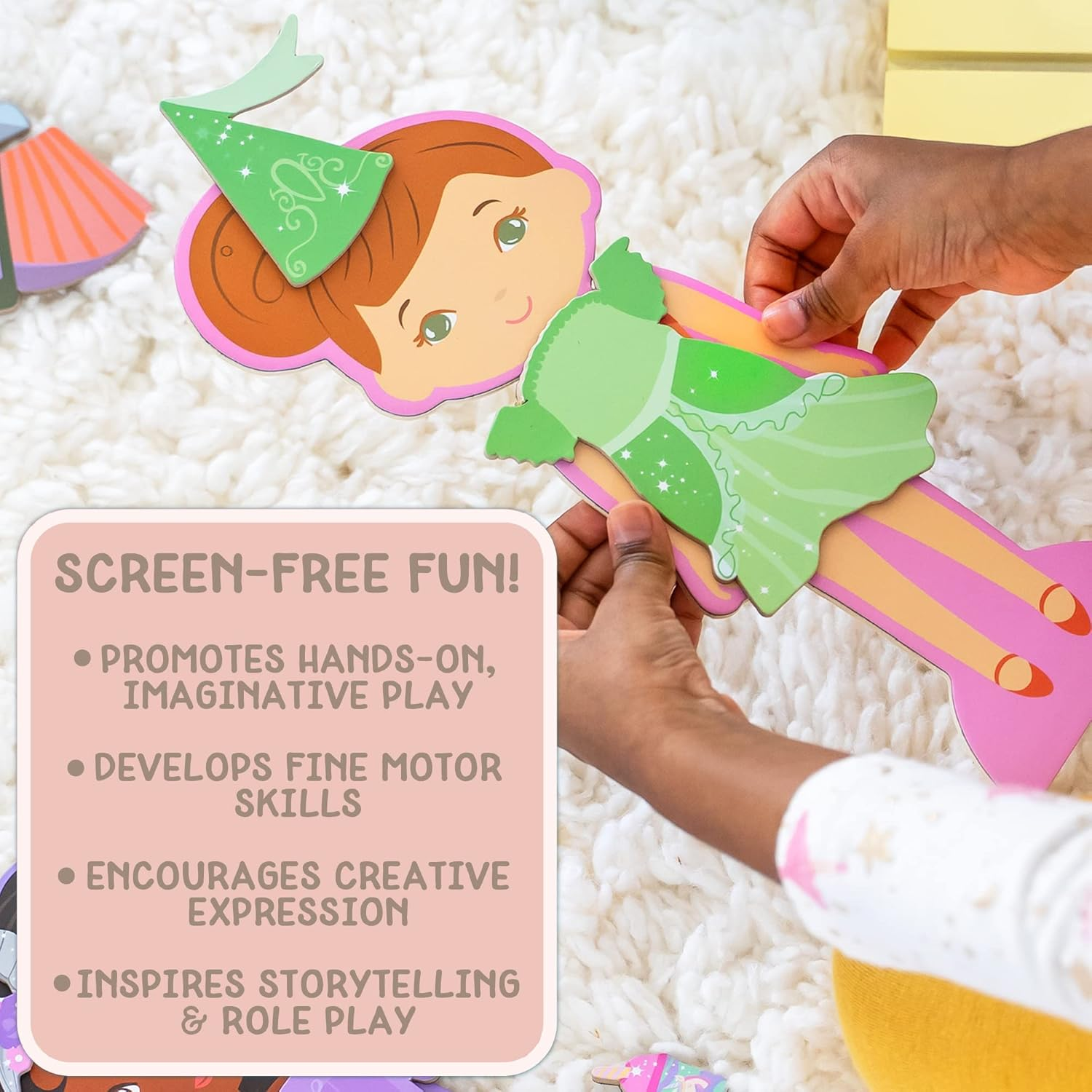 Story Magic 1536378 Wooden Dress up Dolls, Other image number 4