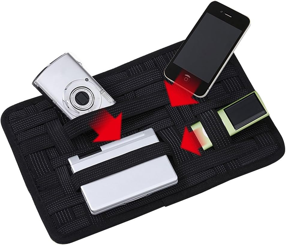 LA HUATE Elastic Electronics Organiser Cable Organiser Board Travel Digital Accessories Storage Plate image number 1